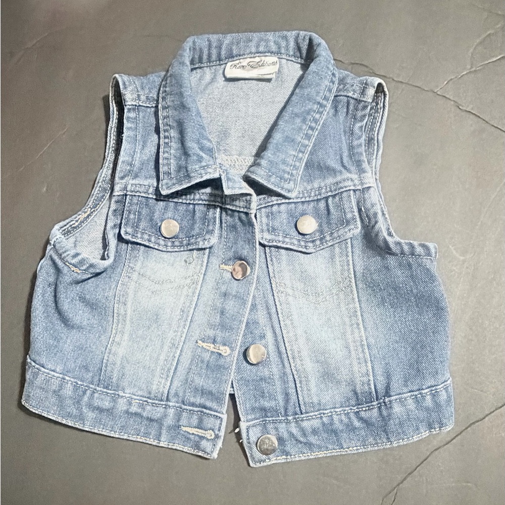 Rare Editions Blue Denim Vest